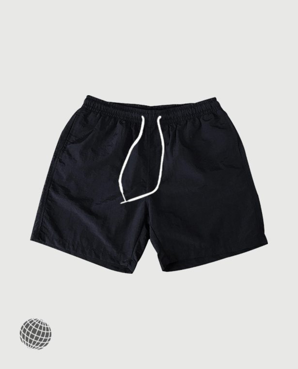 Drawcord-Tie Swim Shorts  Mens Sexy Swimwear Boxers Trunks Sport Beach Pants Board Surf Bathing Swimwear Plus Size Fitness MiteigiYūki Activewear for man in trending Black
