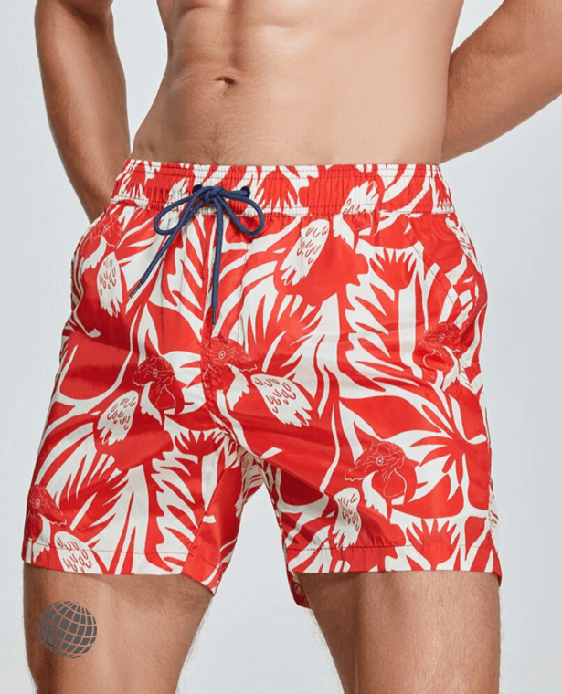 Surf Swim Shorts   Mens Swimming Quick Dry Trunks Beach Summer Board Getaway Boxer Shorts Drawstring Boxers Breathable Vacation Holiday Beachwear Plus Size Swimwear for Man in trending Red