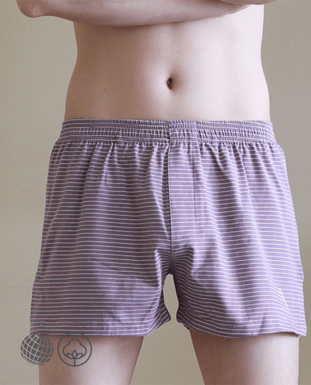 Low-Rise Stripe Boxer Shorts  Mens Sexy Smooth Pouch Low Rise Underwear Breathable Bikini Underpants U Convex Pouch Plus Size Boxershorts for Man in trending Red