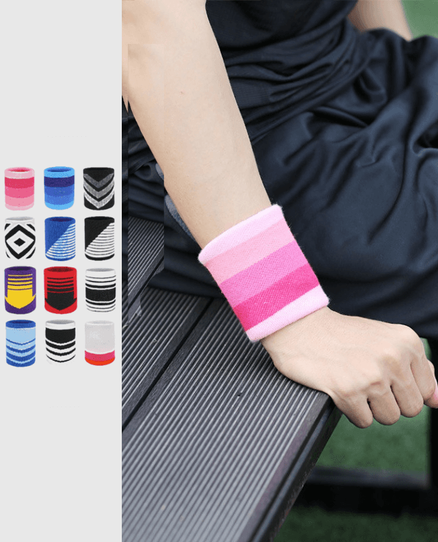 Sports Wrist Guards (1 Pair)  Wrists Brace Basketball Fitness Wristband Activewear Running Joint Wraps Weight Lifting Badminton Tennis Protector Gear for Man Woman in trending Pink