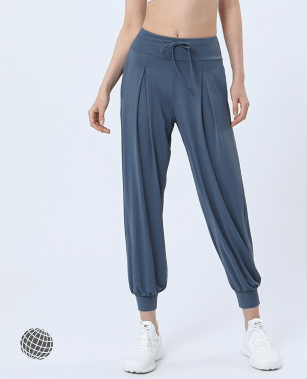 MiteigiYūki UPF50+ Joggers  Women’s Cool Feeling Sports Activewear Exercise Running Yoga Pilates Leggings Elastic Soft Summer Gym Fitness Jogging Harem Pants Plus Size Sweatpants Sportswear for Woman in trending Icelandic Blue