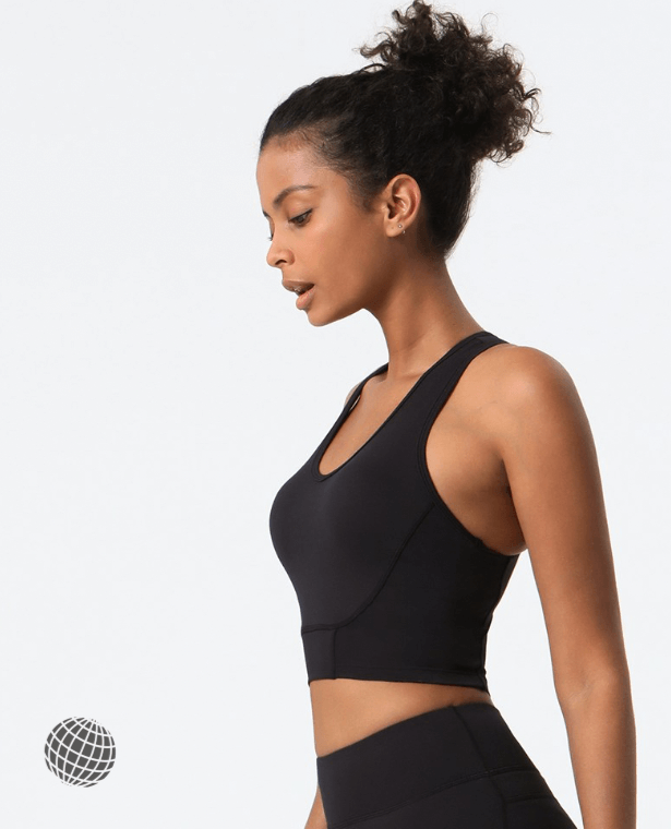 MiteigiYūki Brami Sports Tank Top  Women’s Yoga Wear Activewear Summer High Elastic Sport Bras With Chest Pad Fitness Gym Sport Clothings Quickly Dry Plus Size Sportswear for Woman in trending Black