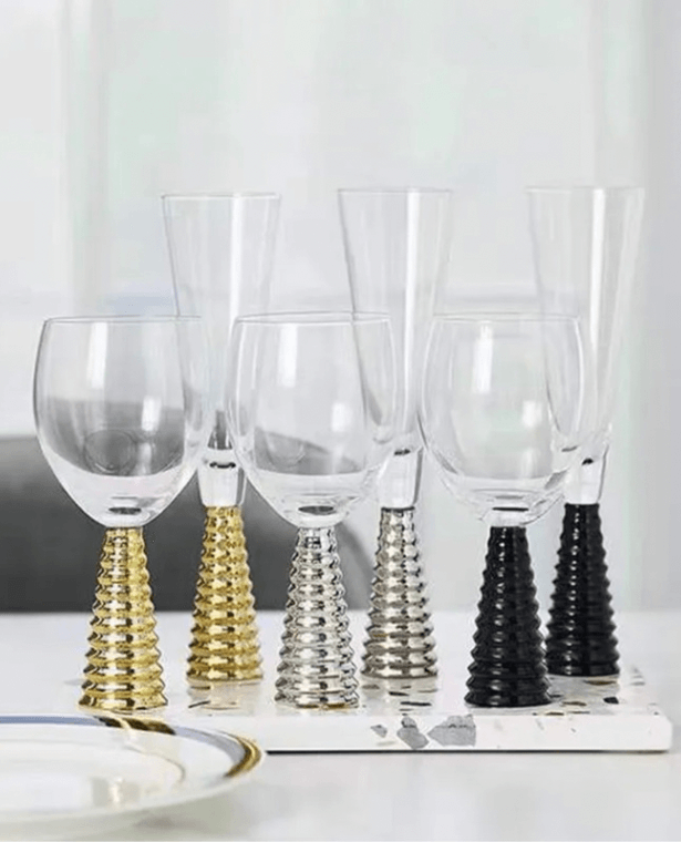 Goblet Champagne Wine Glass  Nordic Glasses Modern Creative Light Luxury Dining Table Bar Utensils Counter Cocktail Norway Scandinavia Scandinavian Norwegian trending Glassware