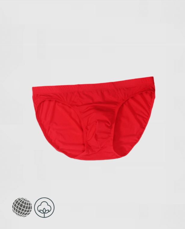 Ice-Silk Briefs   Men’s Sexy Seamless Underwear Thong Breathable Low Waist Bikini Panties G-strings Pouch Plus Size Underpants for Man in trending red
