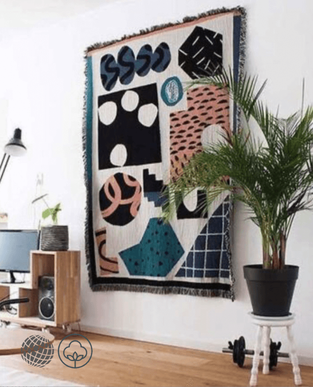 Geometric Tapestry Blanket  Casual Multicolor Carpet Decoration Carpets Sofa Leisure Original Single Tapestries Mat Living Room Bedroom Trending Home Decor