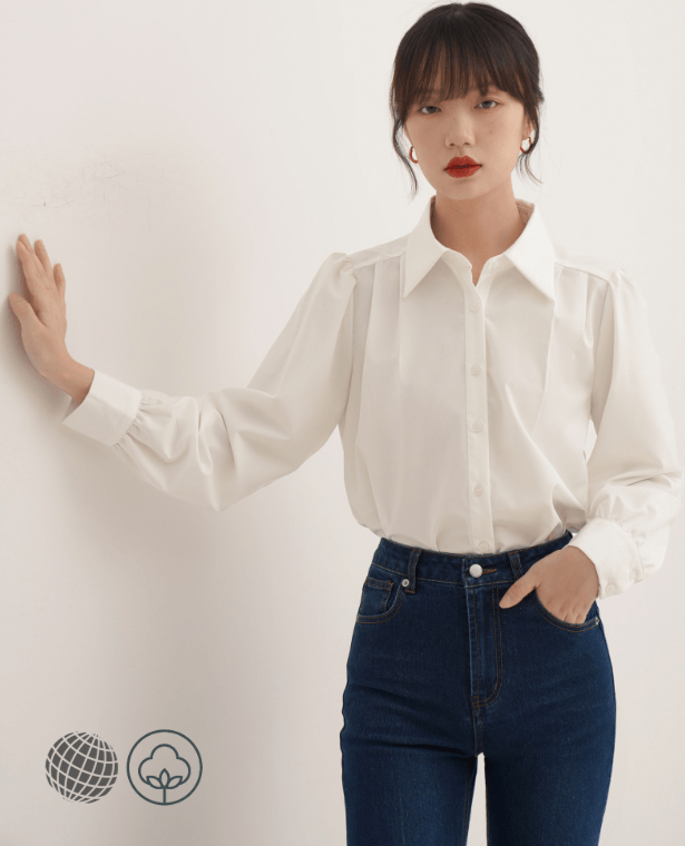 POLO Collar Shirt   Women's Clothing Spring White Fashion Leisure Female Long Sleeve Chic Comfortable Casual Blouse Tops Shirts for trending Woman