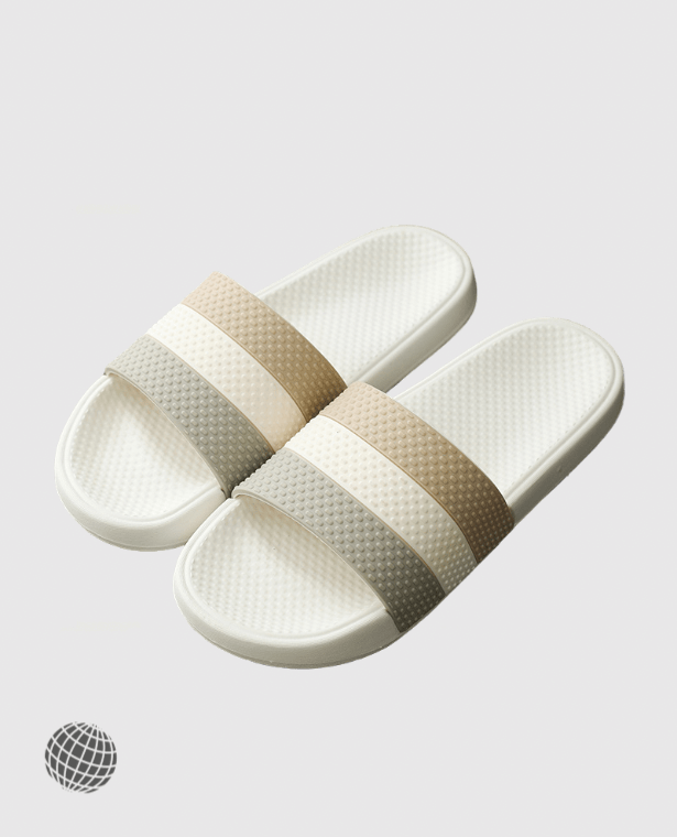 Anti-Slip Slippers  Women’s Men’s Genderful Unisex Anywear Anti-Skid Flip Flops Shoes Massage Granule Upper Summer Wear Antiskid Couple Soft Bottom Indoor Bath Bathroom Home Outdoor Slipper Footwear for trending Man Woman in Beige