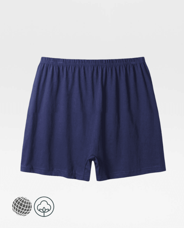 Loose Breathe Boxer Shorts   Men's Sexy Pants Swimming Trunks Boxers Briefs Breathable Cotton Underwear Underpant Plus Size Panties for trending Man in Navy Blue
