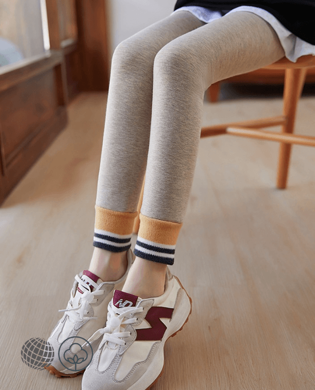 Kids Cotton Fleece Leggings  Girls Winter Thick Warm Fashion All-match Pantyhose for Out Wear Casual Teenage Children trending Tights 14 15 Years in Beige