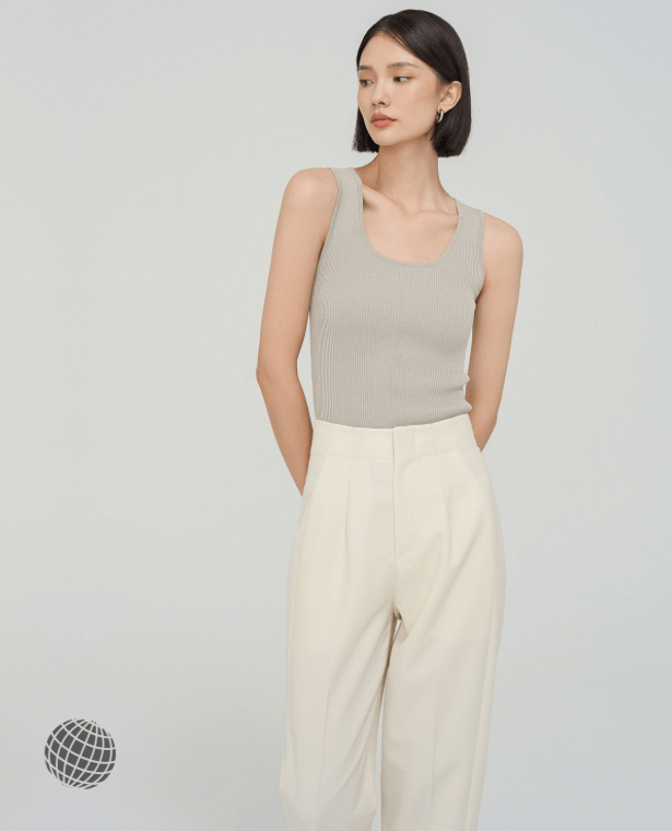 Rib Camisole Tank Top  Women’s Silk Premium Mulberry Silk Ruched Ribbed Camis Jersey Breathable Skin Care Wardrobe Essentials Scoopneck Tops for Woman in trending Gray grey