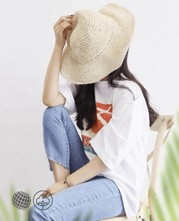 Foldable Cotton Beach Hat    Women's Korean style Foldable Beach Travel Casual Breathable Sunhat Headwear Hats for trending Woman in Beige