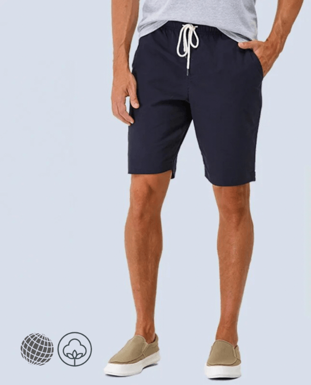 Classic Vintage Shorts 2-Pack   Mens Summer Classic Plus Size Cotton Casual Thin Loose Sportswear Running Fitness Training Cycling Gym Shorts Breeches for trending Man in Dark Navy Blue