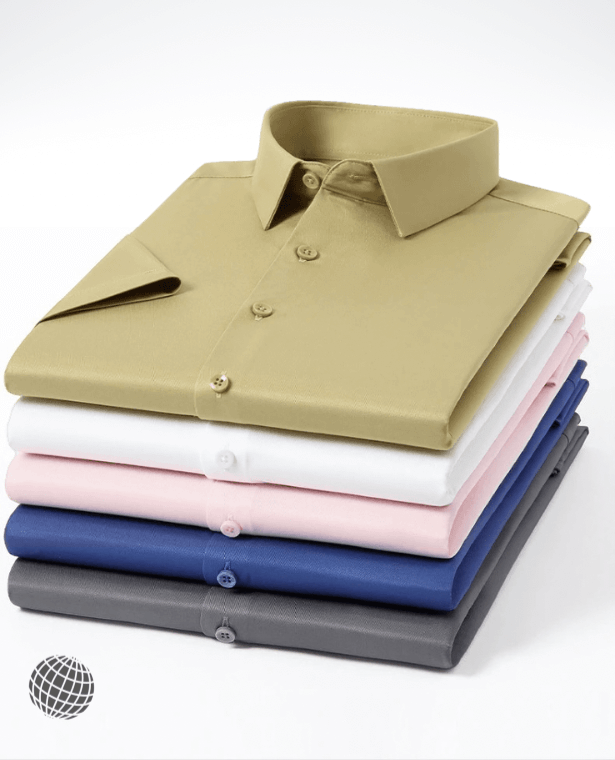 Short Sleeve Shirt Mens Summer Petite Oversized Plus Size Colorful Mens Korean Breathable Slim Fit Boys Office Wear Business Social Collar Workwear Shirts for trending Man in Light Sky Blue, Dark Green, Light Green, Dark Blue, White, Army Green, Pink, Gray, Black, Auburn Orange, Mustard Yellow, Wine Red, Navy Blue