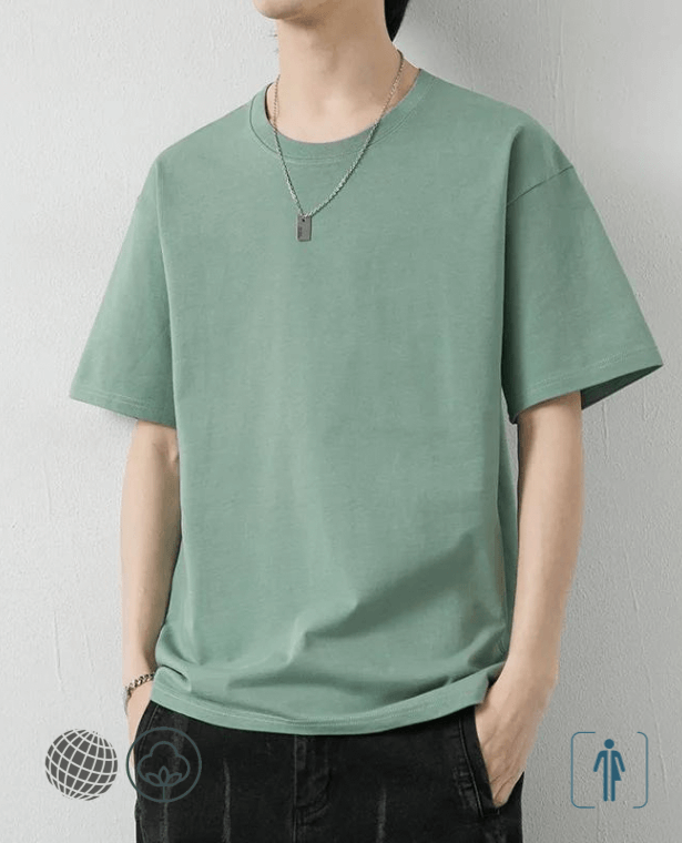 Cotton Broadcloth Crewneck T-Shirt  Genderful Unisex Anywear Women’s Men’s Summer Colorful Boys Casual Cute T Shirts Male Short Sleeve Round o-Neck Mens Womens Tee Shirt Plus Size 5xl 6xl Tops for trending Man Woman in Light Green