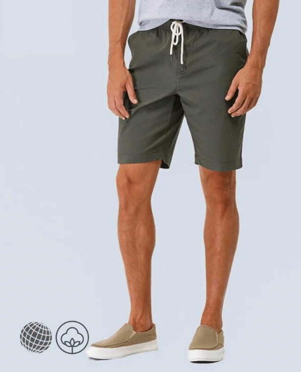 Vintage Shorts 2-Pack green   Mens Summer Classic Plus Size Cotton Casual Thin Loose Sportswear Running Fitness Training Cycling Gym Shorts Breeches for trending Man in army-green