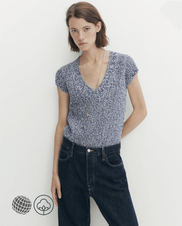 Crochet Sweater Vest  Women’s Lazy V-neck autumn style of course yarn woven stitch short-sleeved womens sweaters Petite size Vests for trending Woman in Gray grey