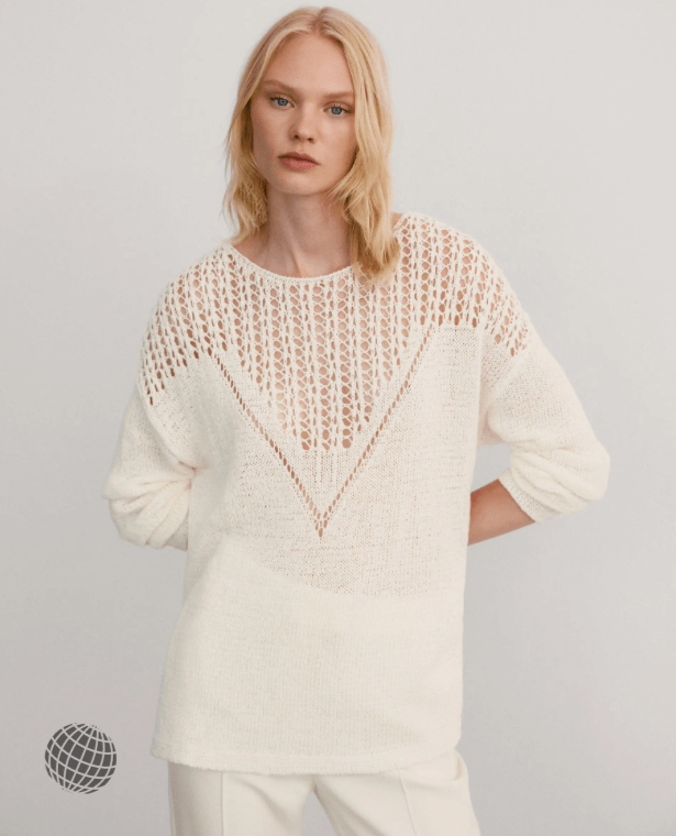 Crewneck Loose Sweater  Women’s V-Neck Round O-neck autumn style version hollow-out design womens sense solid white color long-sleeved petite size sweaters for trending Woman