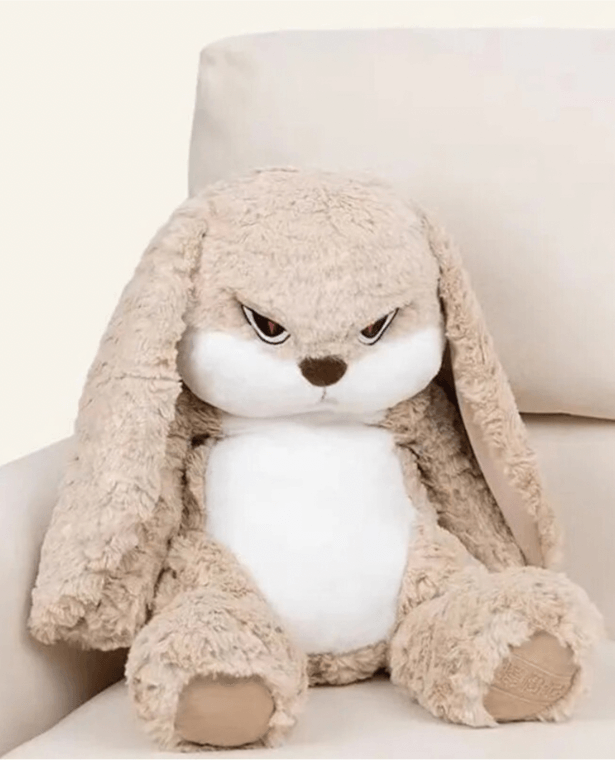 Angry Rabbit Plush Doll    35/45/65cm Large Size Cute Toys Girls Boys Animal Plushie Kawaii Room Decor Trending Toy Dolls Soft Throw Pillow Christmas Gifts Toys