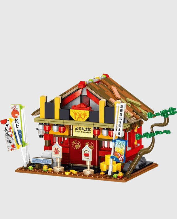Mini Japanese Budokar Shop  580-Piece Snack Bar Food Shops Restaurant Tea House Building Blocks City Street View Store Model trending Japan Souvenir Crafts Bricks Toys For Children Gifts