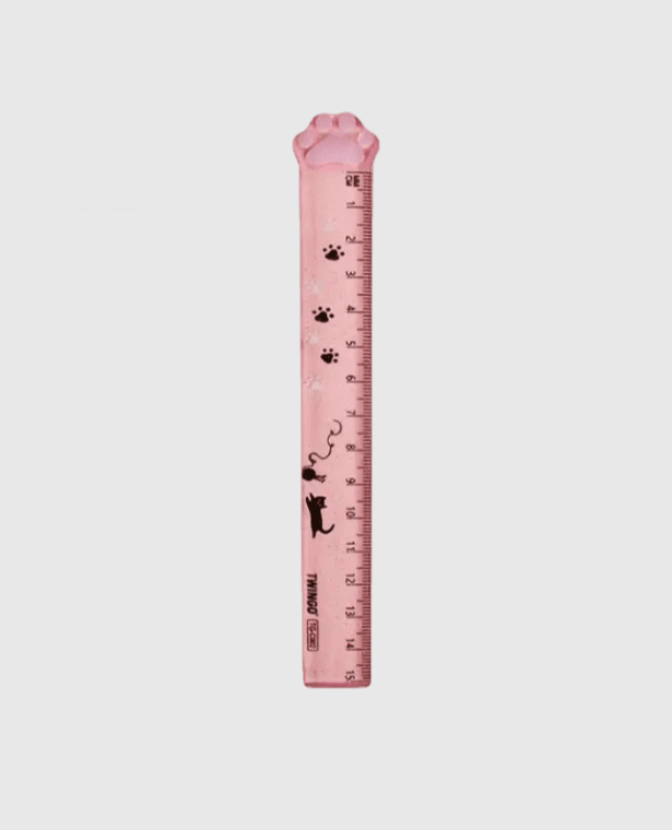 Cute Cat Paw Ruler  Kawaii Plastic Straight School Office Supplies Planner Accessories Student Prize Stationery Gifts Rulers in pink