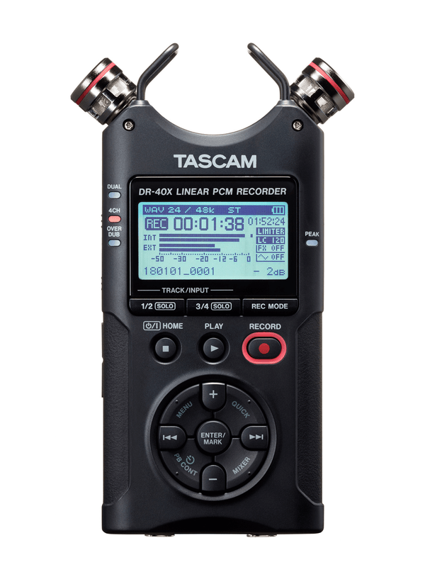 TASCAM DR40X Digital Audio Recorder        Upgraded DR-40X portable versatile four track pen interview USB audio interface trending recorders