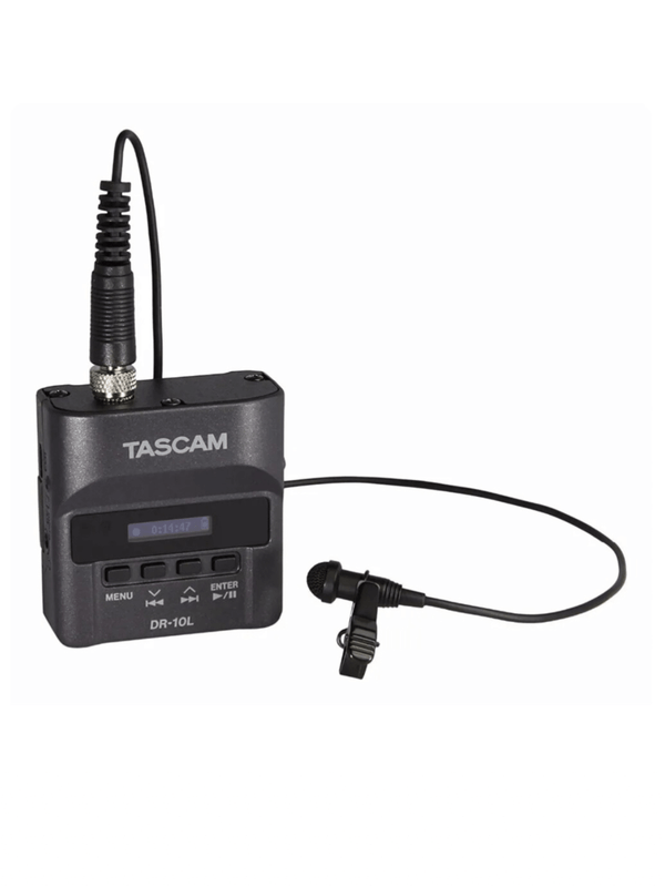 TASCAM DR-10L Digital Recorder with lavalier microphone Original Micro Pocket voice music Recorders and microphones designed for trending filmmaker and videographer