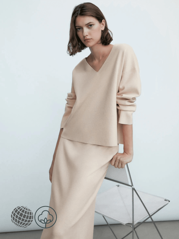V-Neck Top khaki Women’s autumn spring workwear Fashion blouse short petite size womens casual suit tops Non-Stretch Cotton knitwear Blouses for trending woman