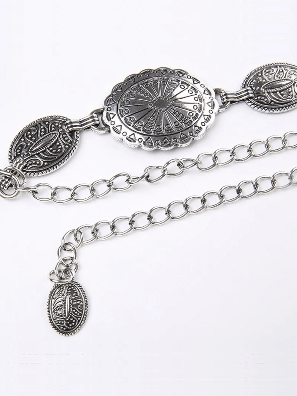 Chain Belt  Women’s Vintage Metal Harajuku y2k Patchwork womens Streetwear Belts Aesthetic Waistband Match Clothing Accessories for trending Woman in silver