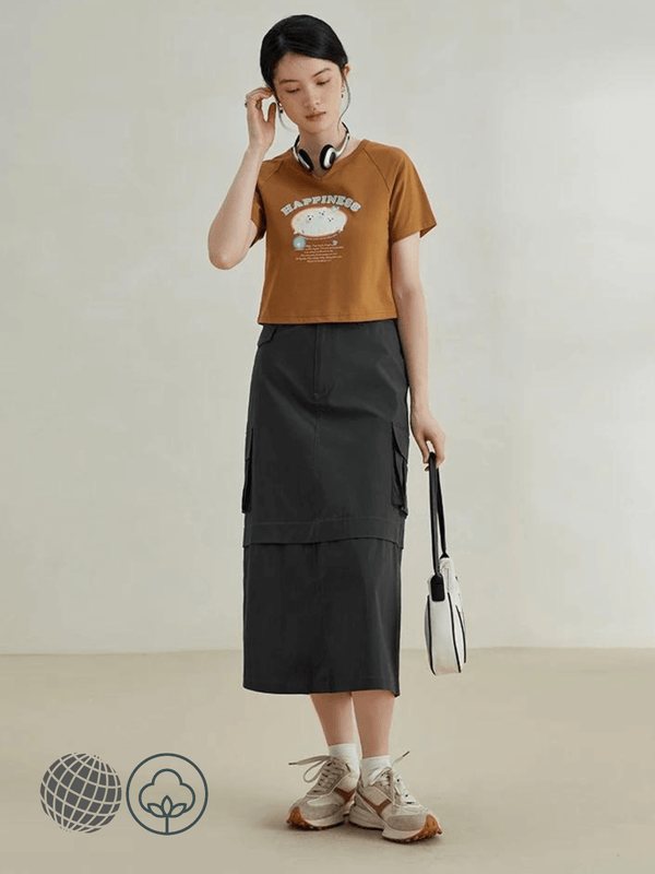 Loose T-Shirt brown  Women's Retro Summer American Crewneck round o-neck Short kawaii Tops Womens Petite Size T-shirts FUNNY LIFE white Scotty Dog Tees for trending woman