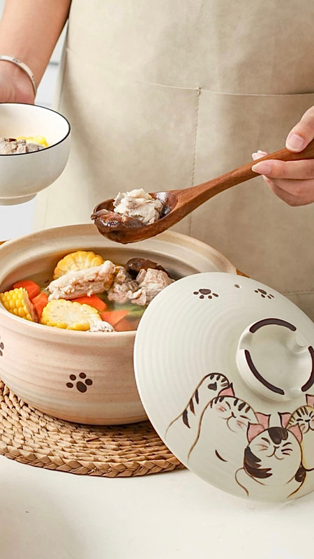 Cat Casserole High Temperature Resistant Stew Pot Soup Japanese Chinese Casseroles Household Gas Gas Claypot Rice Small Casserole Pots Trending