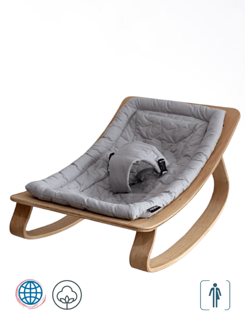 Newborn Baby Rocker Chair Natural Wooden Newborns Babies Mommy Lap Rocking Chairs Sleeping Cradle Cribs Bed  Trending Gray / Grey