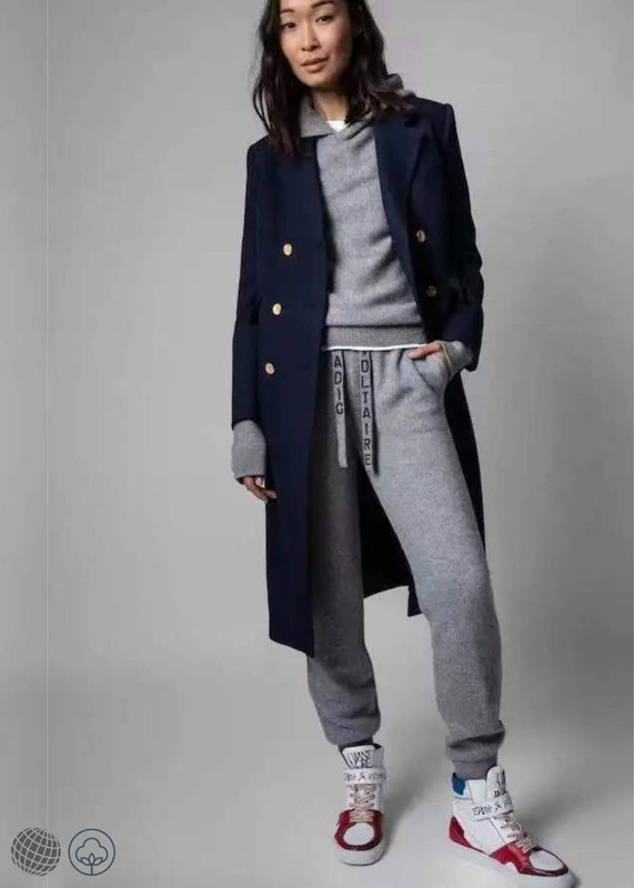 Cashmere Sweatpants  miteigi Women’s fitness activewear Straight Leg Mid Rise Waist Cotton Streetwear Jogger Pants Loose Trousers Casual Sweatpant for woman in Gray grey Sportswear for woman Zadig & Voltaire trending fashion style