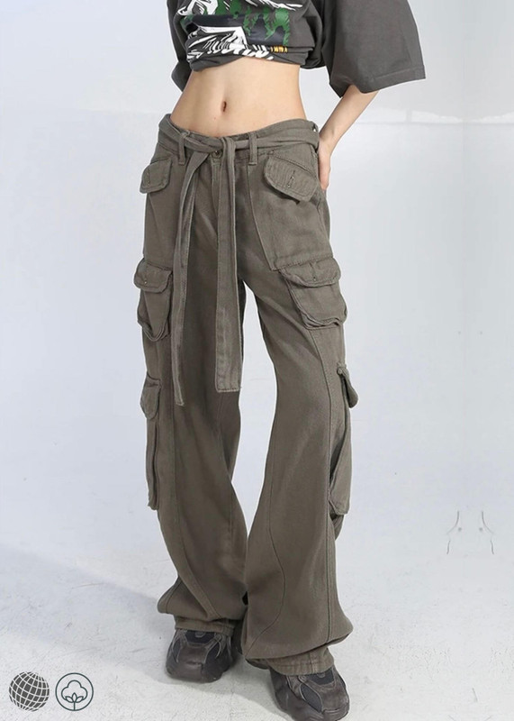 High Rise Wide-Leg Cargo Jeans  miteigi Women’s High Rise Waist Wide Leg Baggy Street Chic Designer Ladies Denim Pants for woman in gray Summer Y2K womens grey trending fashion trousers