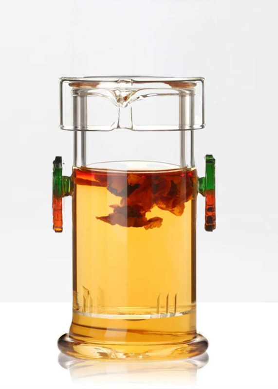 Binaural Filter Tea Pot  High quality Heat-resistant Glass Beautiful and easy teapot Kung Fu Flower Teapots with Filtered Coffee Kettles Clear transparent Pots