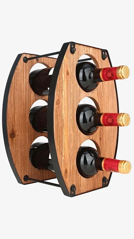 3-Bottle Wine Rack Tabletop wine holder Sturdy Iron Material Folding Wine Bottle Storage Rack Wall Home Decor Creativity Trending