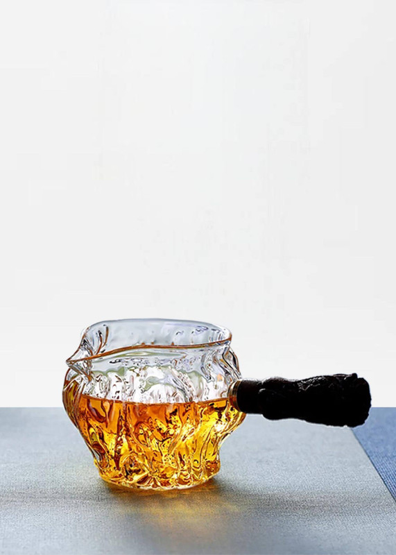 Side Handle Glass Teapot fair cup drain set Kung Fu water separation transparent heat-resistant tea pots