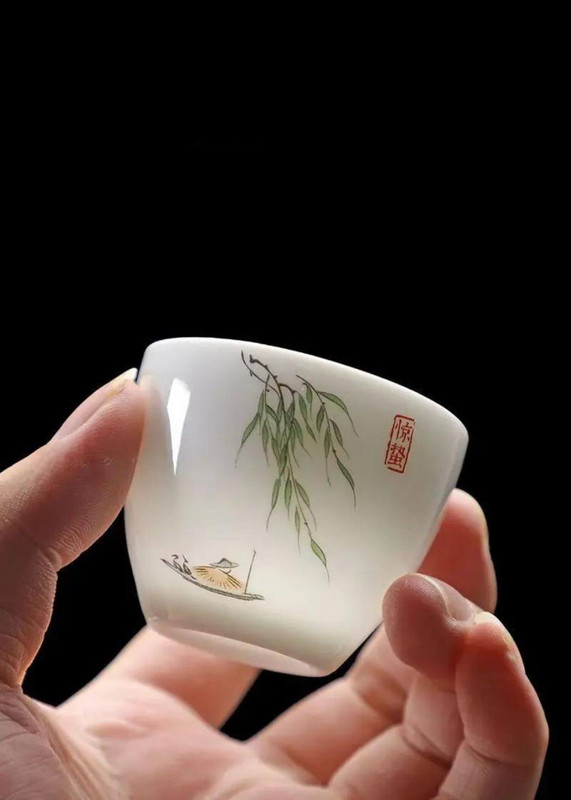 Japanese Ceramic Tea Cup 6-Piece Set Creative Egg Shaped 6pcs / Cups for Coffee and Tea Bowl Teacup Teacups Mugs Jingdezhen Mugs Puer Te