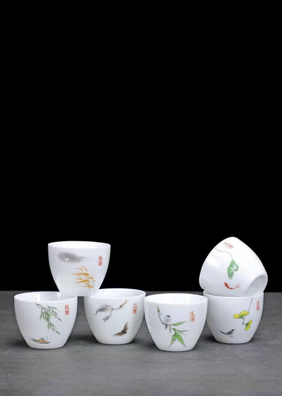 Japanese Ceramic Tea Cup 6-Piece Set views