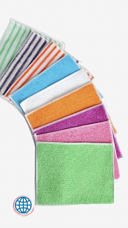 Bamboo Fiber Cloth 5-Piece  High Efficient Anti-grease Dish Cleaning rag towel Washing Towel Magic Kitchen Cleaning Wiping Rags Trending