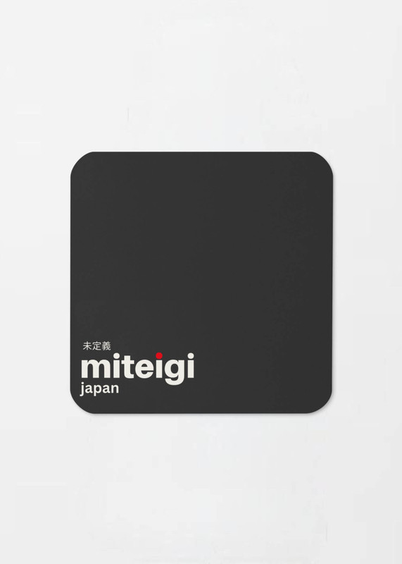 Cork-Back Coaster miteigi Logo Japanese designed by miteigi drinks coasters in black with red pattern