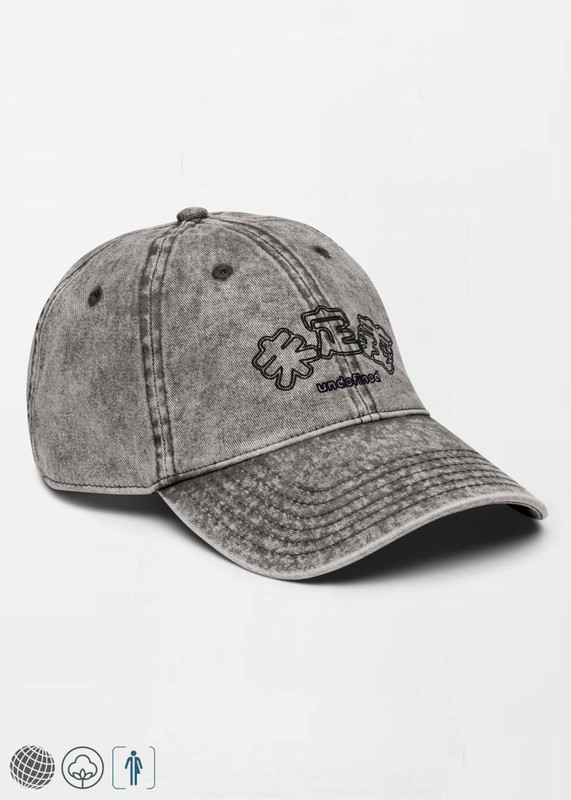 miteigi Vintage Cotton Twill Baseball Hat Genderful miteigi-logo branded women’s men’s unisex anywear gym yoga item baseball caps for man woman in charcoal Gray grey Womens Mens headwear hats