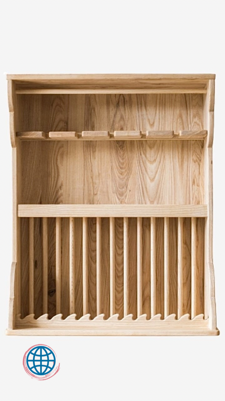 American Tableware Dressage Cupboard No Paint Solid Wood Multifunctional Rack for Plate Dressages Glass Cup Holder Art Decoration American style storage Kitchen Dining Furniture Cupboards Trending