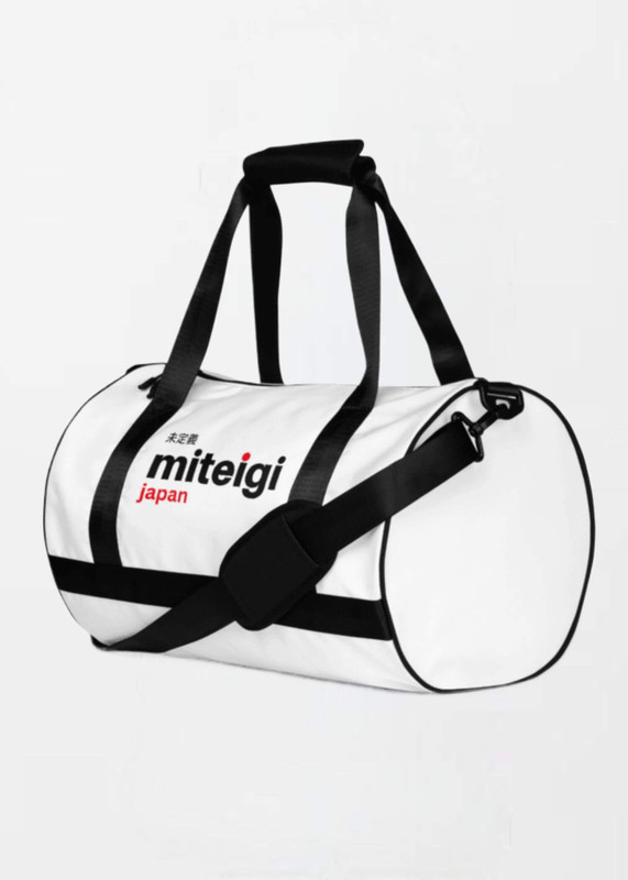 miteigi Logo Gym Bag  miteigi Logo branded product item Fitness Sports Activewear by miteigi products brand items luggage baggage bags White red