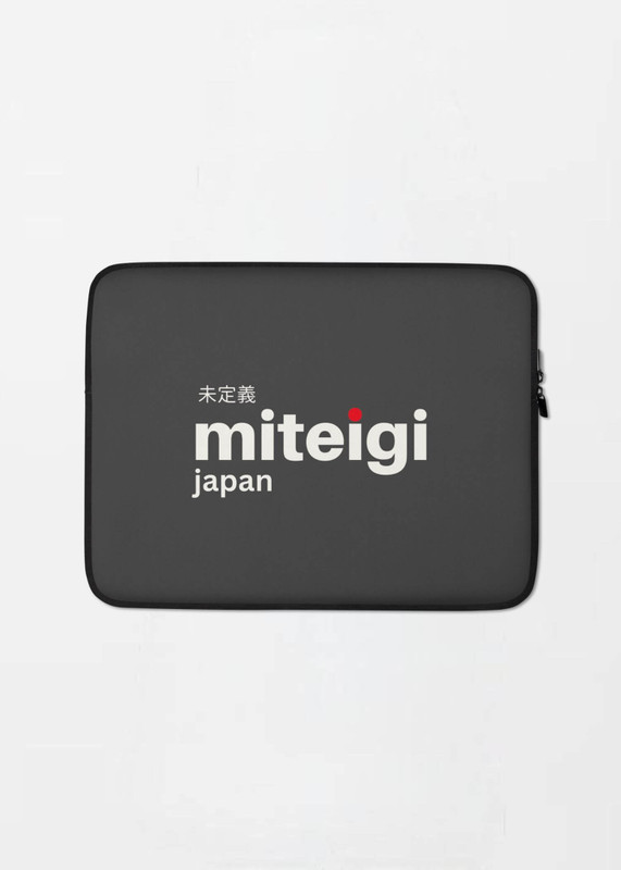 Laptop Sleeve miteigi Logo black  miteigi-logo branded IT laptops, tablets, iPad padded sleeve covers with zipper closure apple sleeves cases equipment accessories  13″