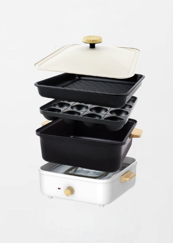 Multifunction Electric Cooking Pot   Hotpot Rice Cooker Soup Stew Heater Takoyaki Maker Steak Grill Frying Pan Barbecue Griddle EU certification Japanese kitchen appliances cookware Cookers grills