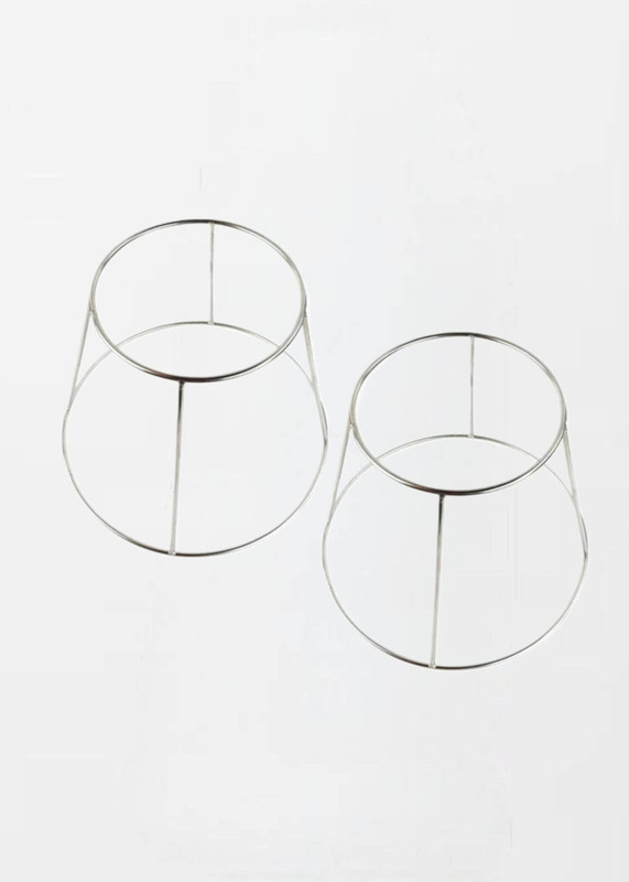 Tray Rack Stand 2-Piece Set  Holder Food Serving Riser Seafood Pizza Platters Plate Metal Display Storage Platter Dish Steel Stainless Round Stands in silver