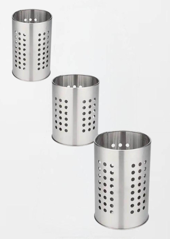 Stainless Steel Drainer Basket  Hanging Rack standing Spoons Forks Knives Chopsticks Utensils Holder Tableware Kitchen Cutlery Flatware Racks Storage Organizers Holders in silver