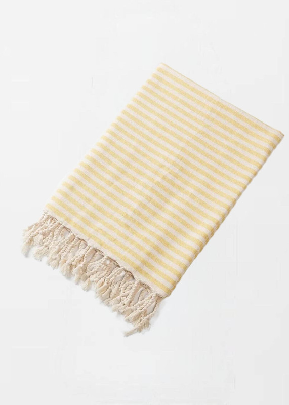 Turkish Tassel Beach Towel yellow  and Cushion Tablecloth Set for A Cozy Outdoor Vacation Experience Towels in striped black Turkey