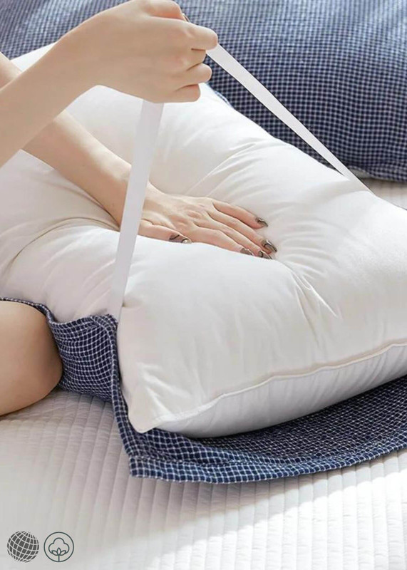 Japanese Towel Pillow Cover 2-Piece Set   2PCs towelket Elastic Band 4 Layers Gauze Cooling Pillows case Covers for Drying Wet Hair bedding in navy blue