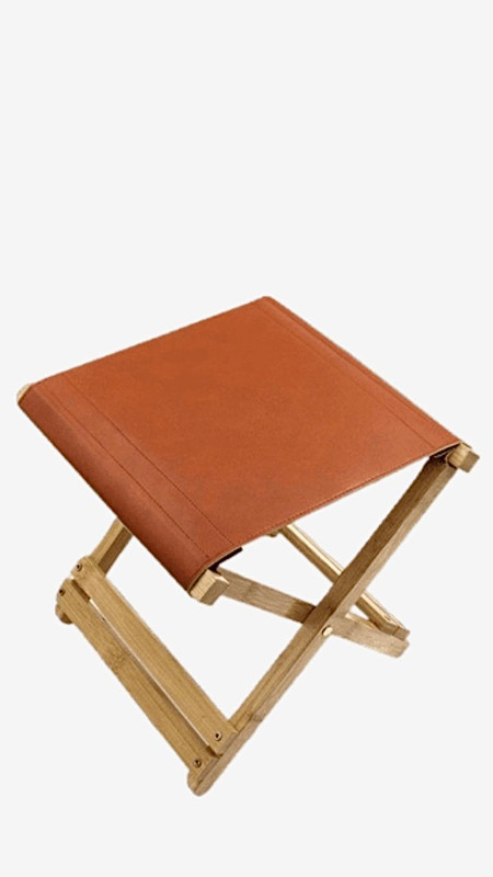 Mazza Leather Folding Chair  Outdoor Camping Brown Folding Stool Leisure Folding Chairs Trend